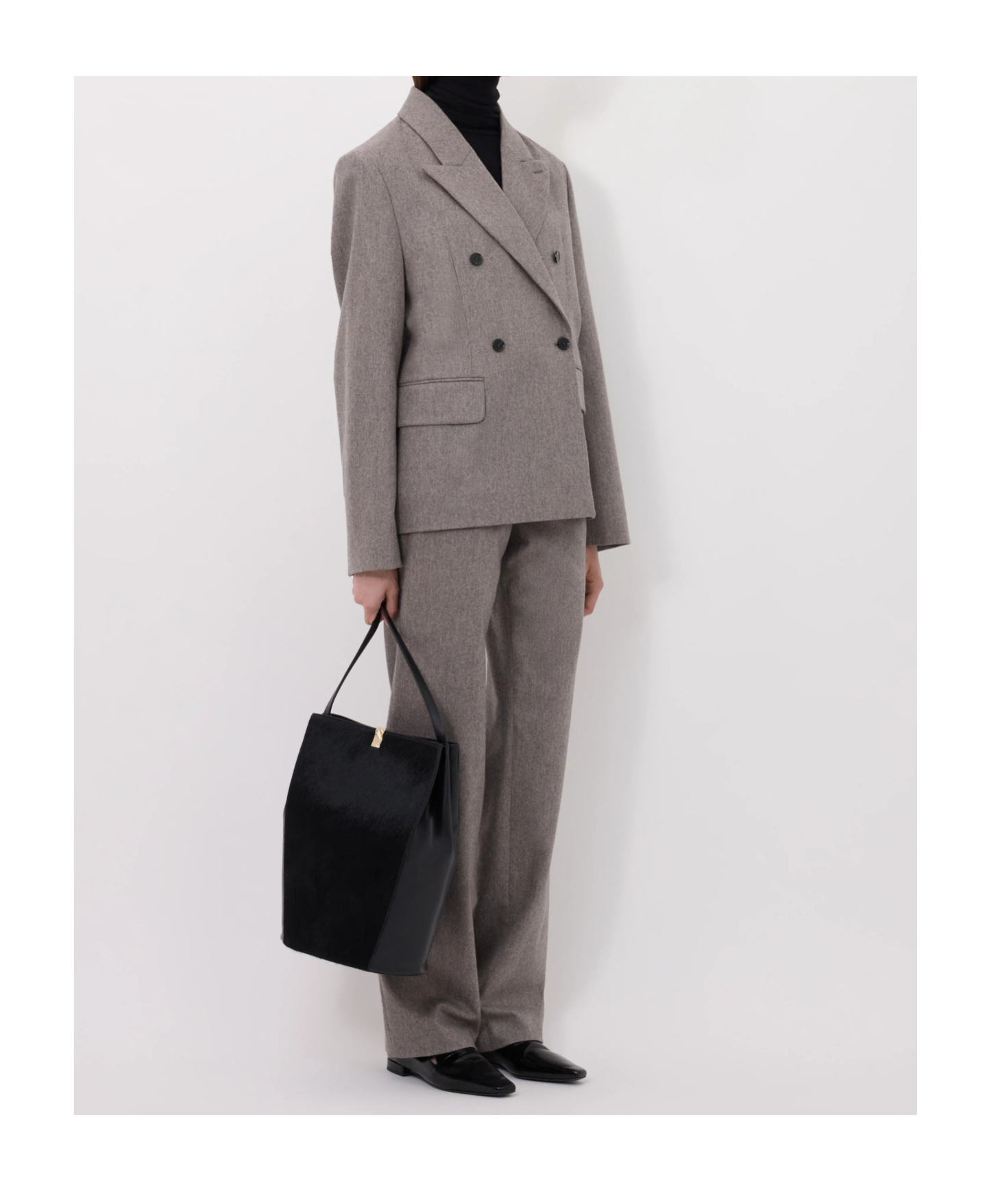 Loulou De Saison Peak-lapels Double-breasted Blazer In Gray