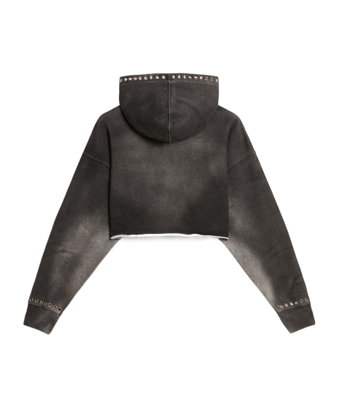 Golden Goose Long-sleeved Short Sweatshirt In Black