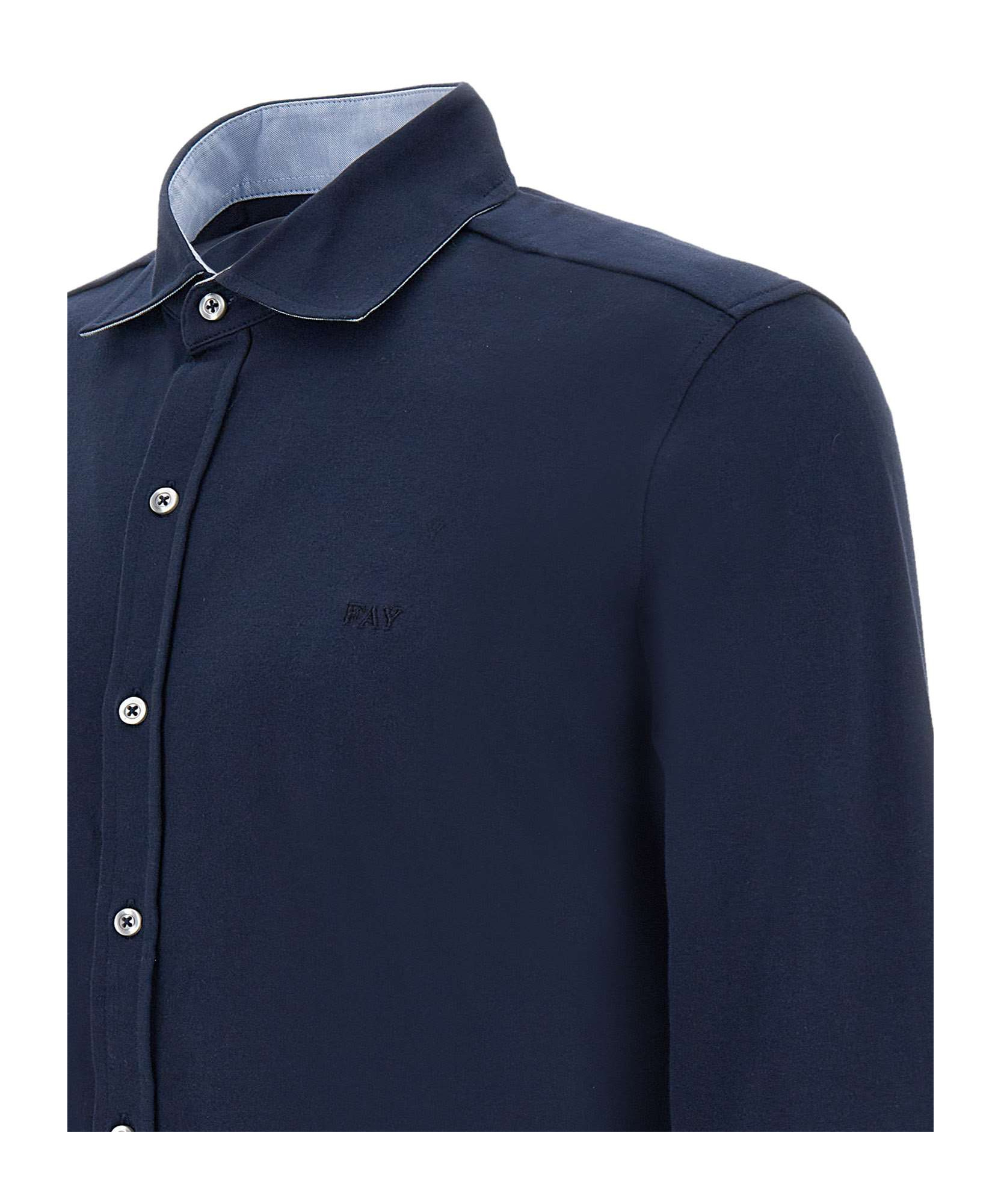 Fay Long-sleeved Shirt In Black