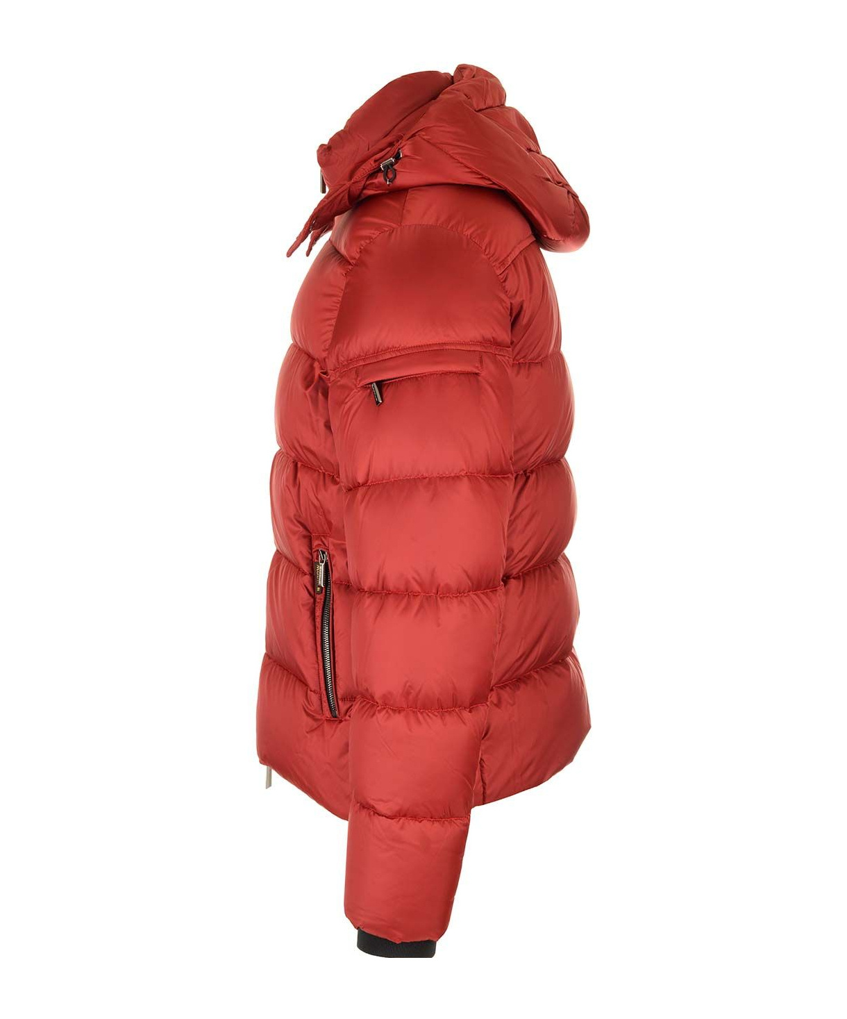 Moorer Zippered Down Jacket In Red