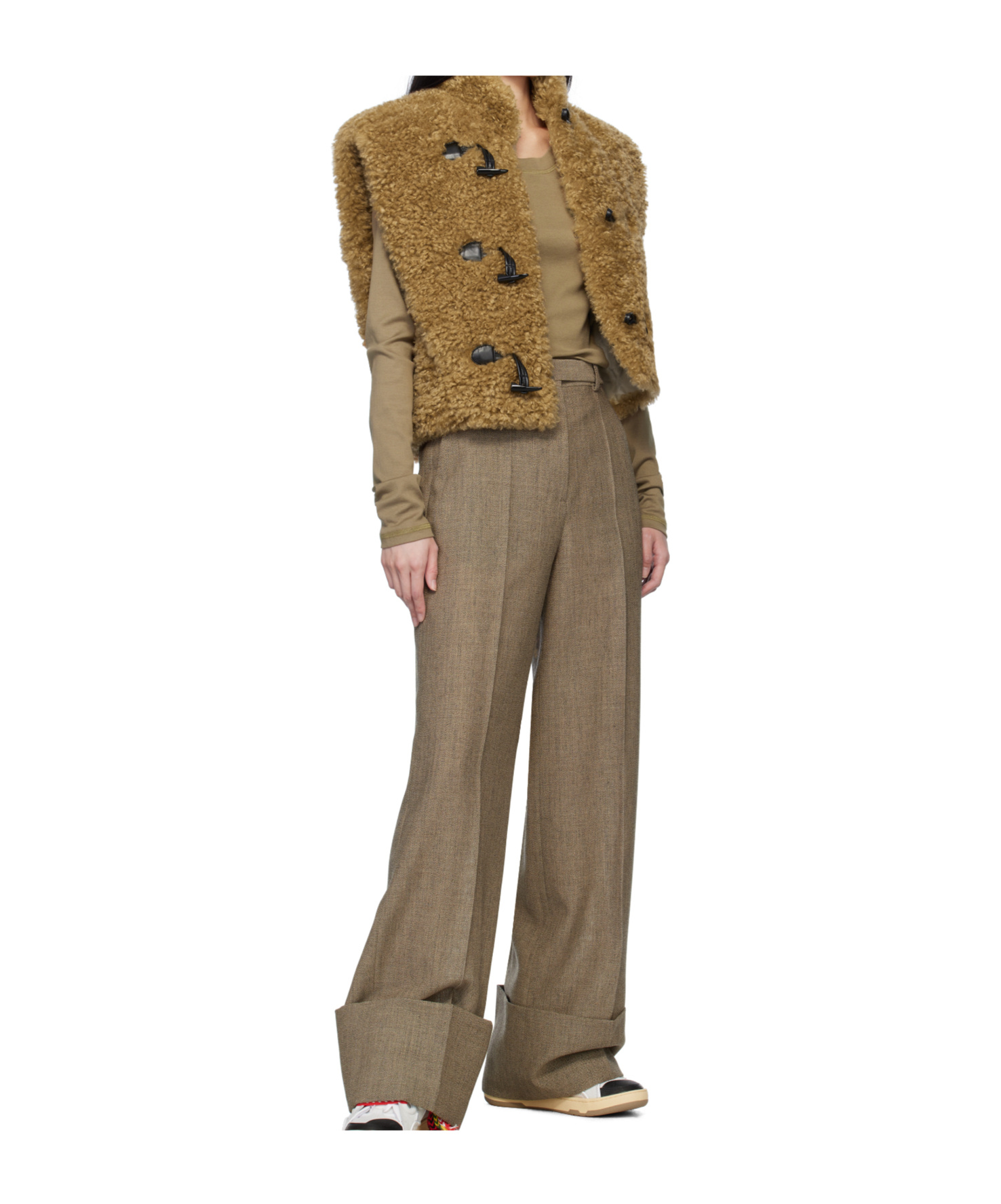 Lanvin Belt Loop Casual Pants In Brown