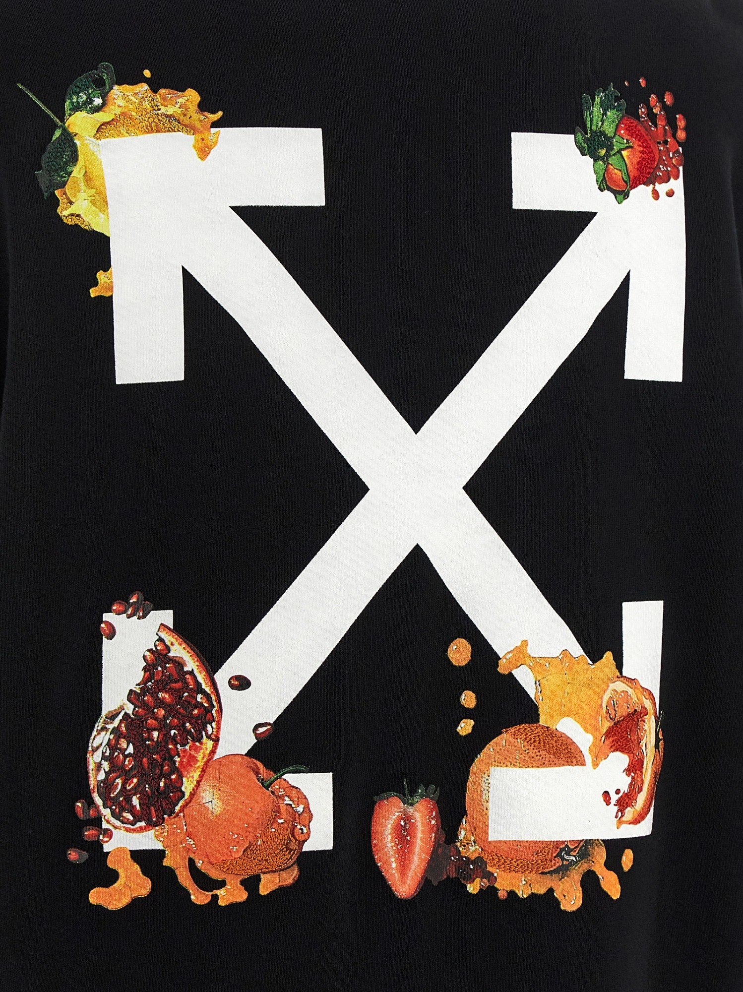 Off-white Arrow Graphic Hoodie Featuring Drawstring In Black