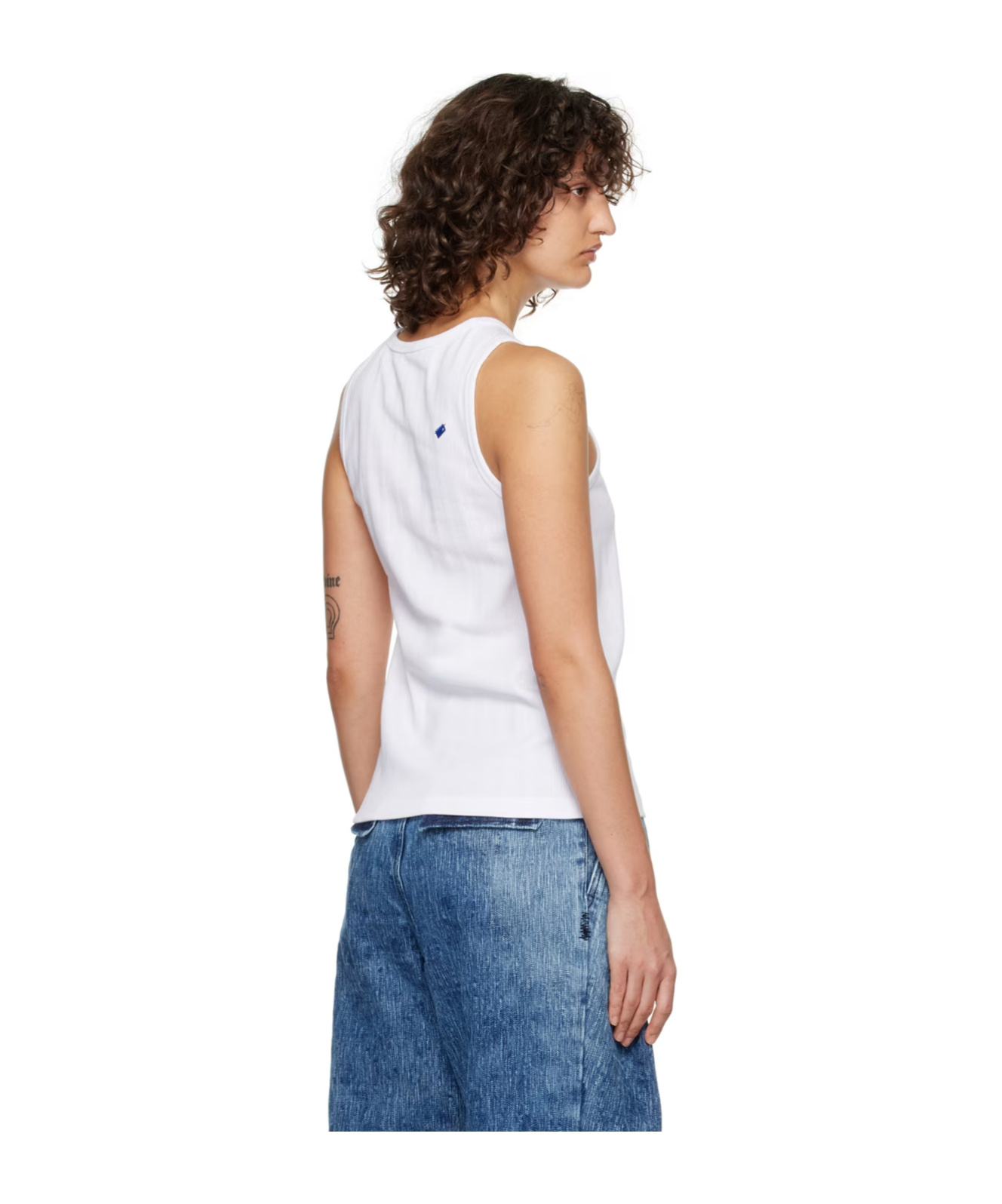 Ader Error Round-collar Embroidered Vest In White