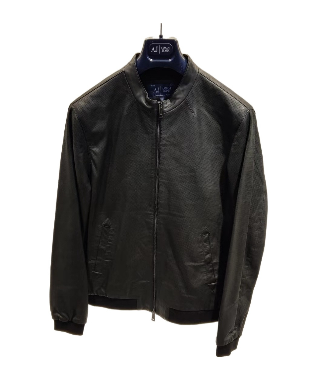 Armani Jeans Long-sleeved Casual Jacket In Black