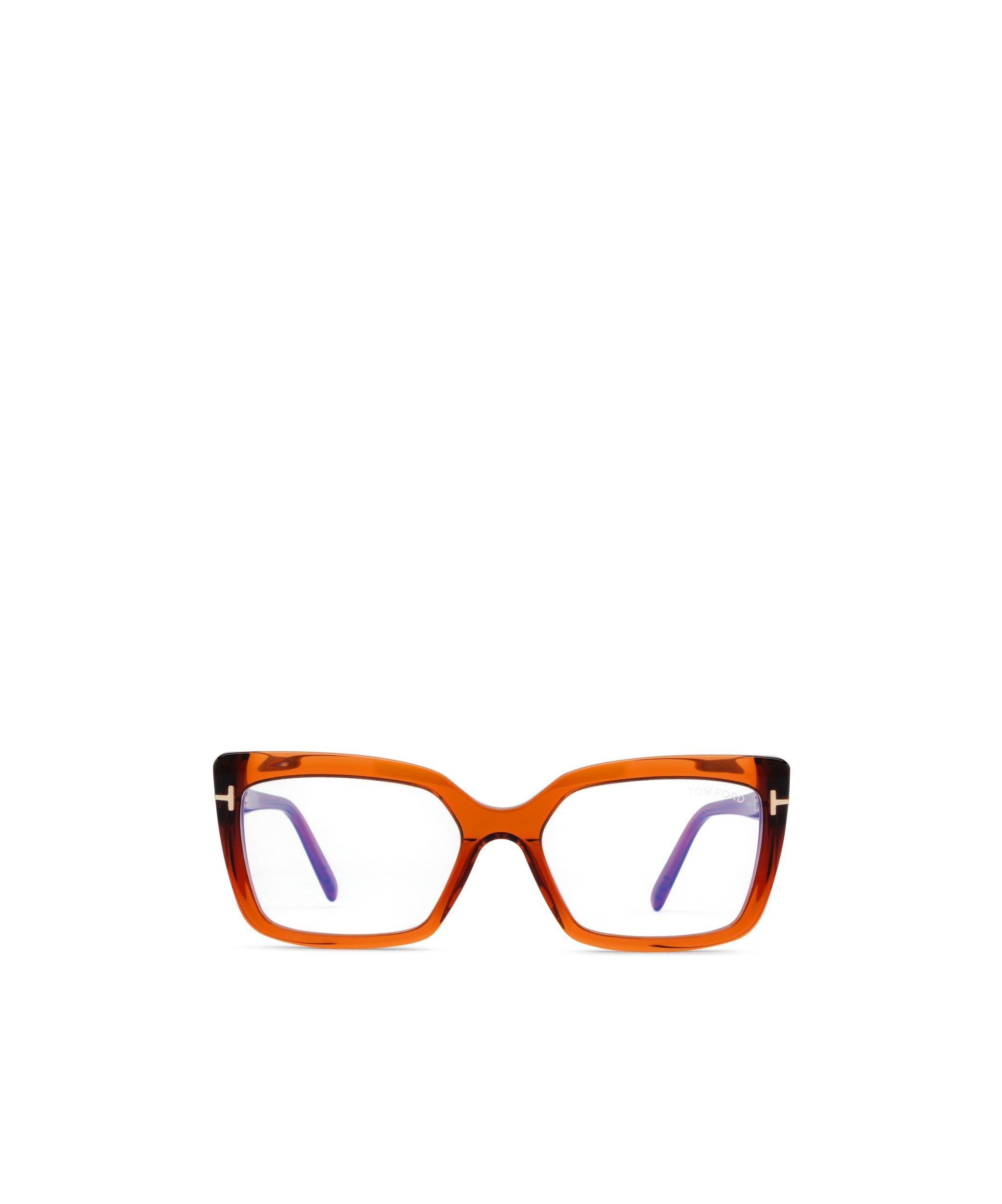 Tom Ford Eyewear Rectangle Frame Glasses In Brown