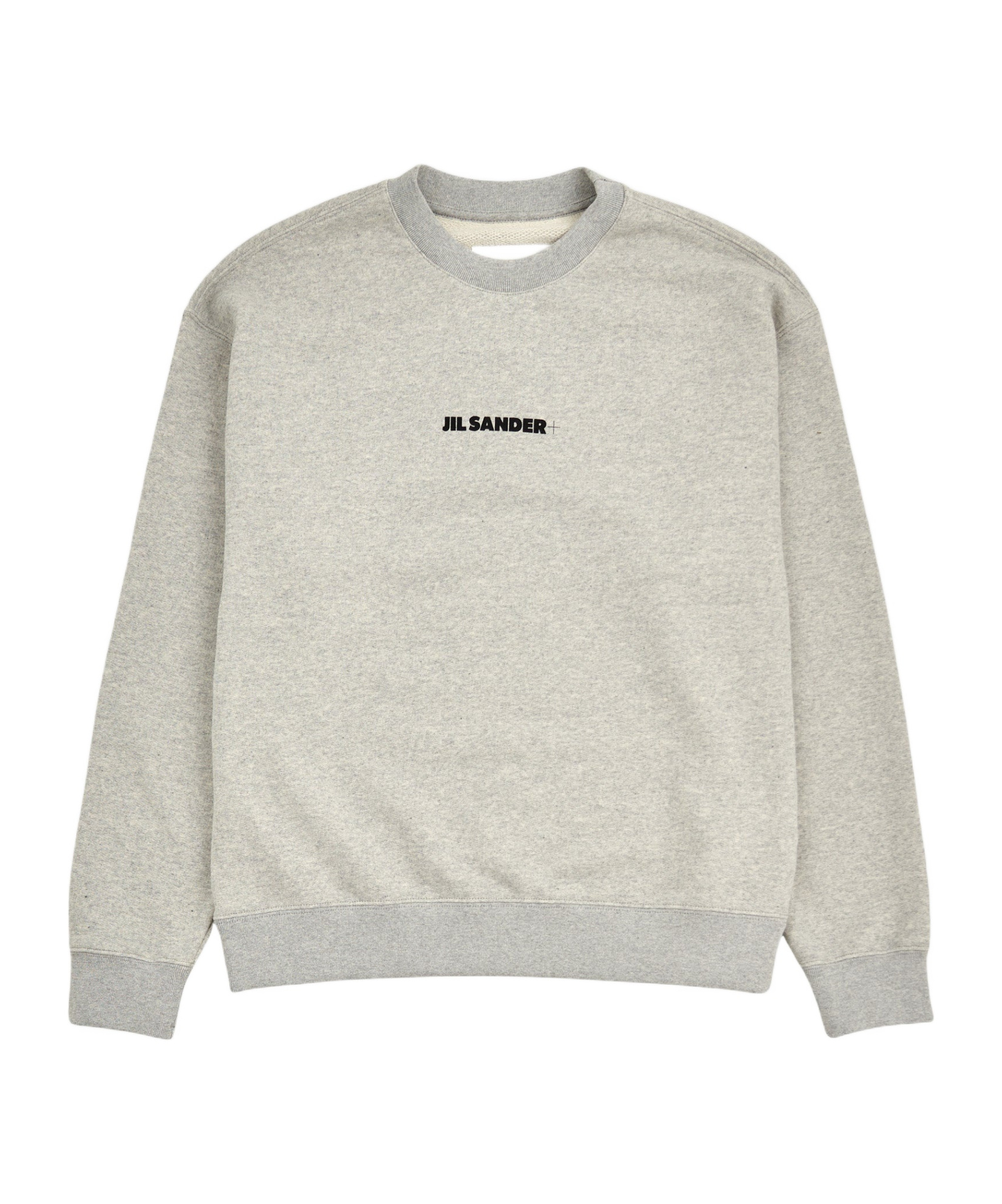 Jil Sander Logo Cotton Crewneck Sweatshirt In White