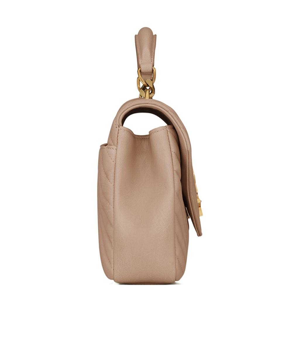 Saint Laurent College Medium Shoulder Bag In Nude