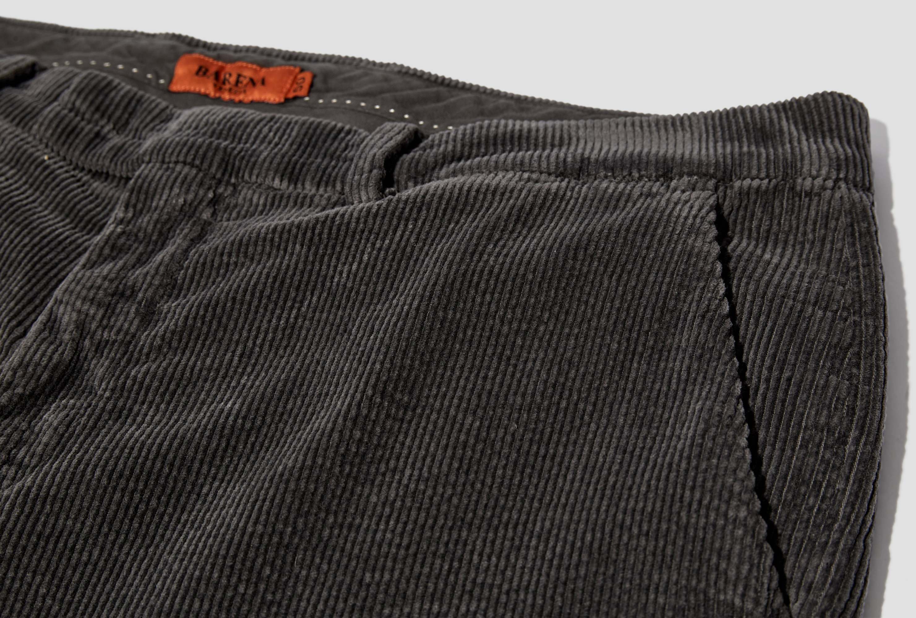 Barena Venezia Leather Belt Loop Casual Pants In Black