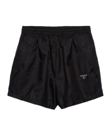 Prada Light Re-nylon Shorts In Black