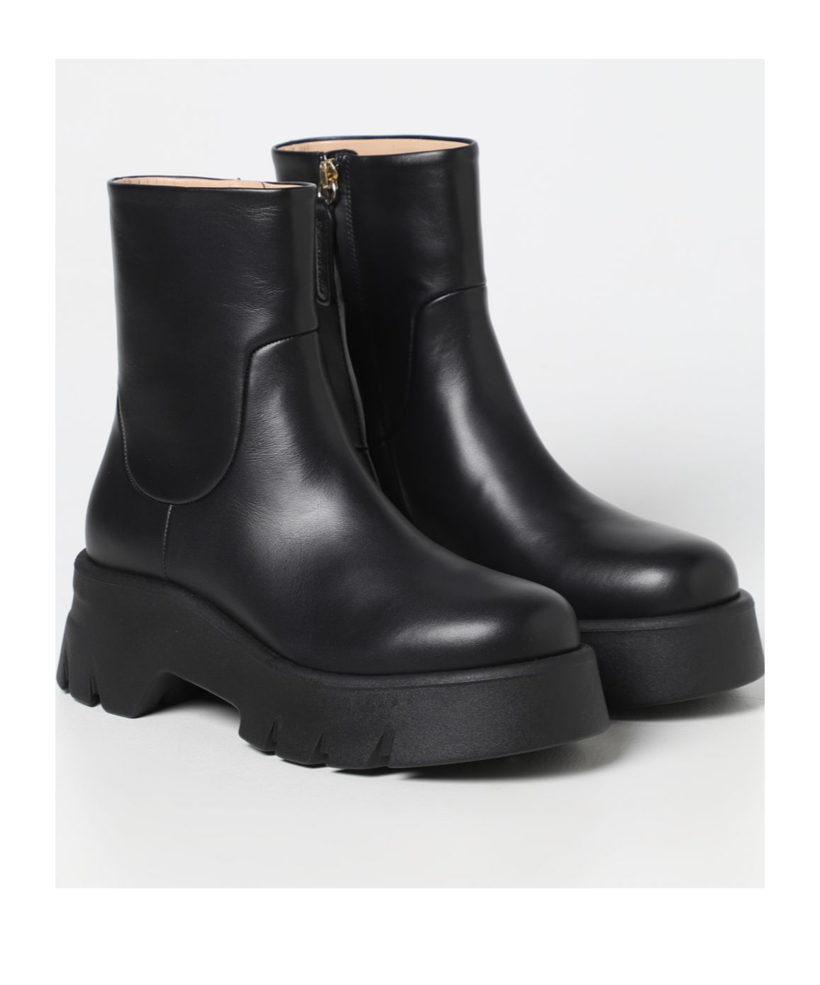 Shop Gianvito Rossi Montey Zipper Short Boots In Black