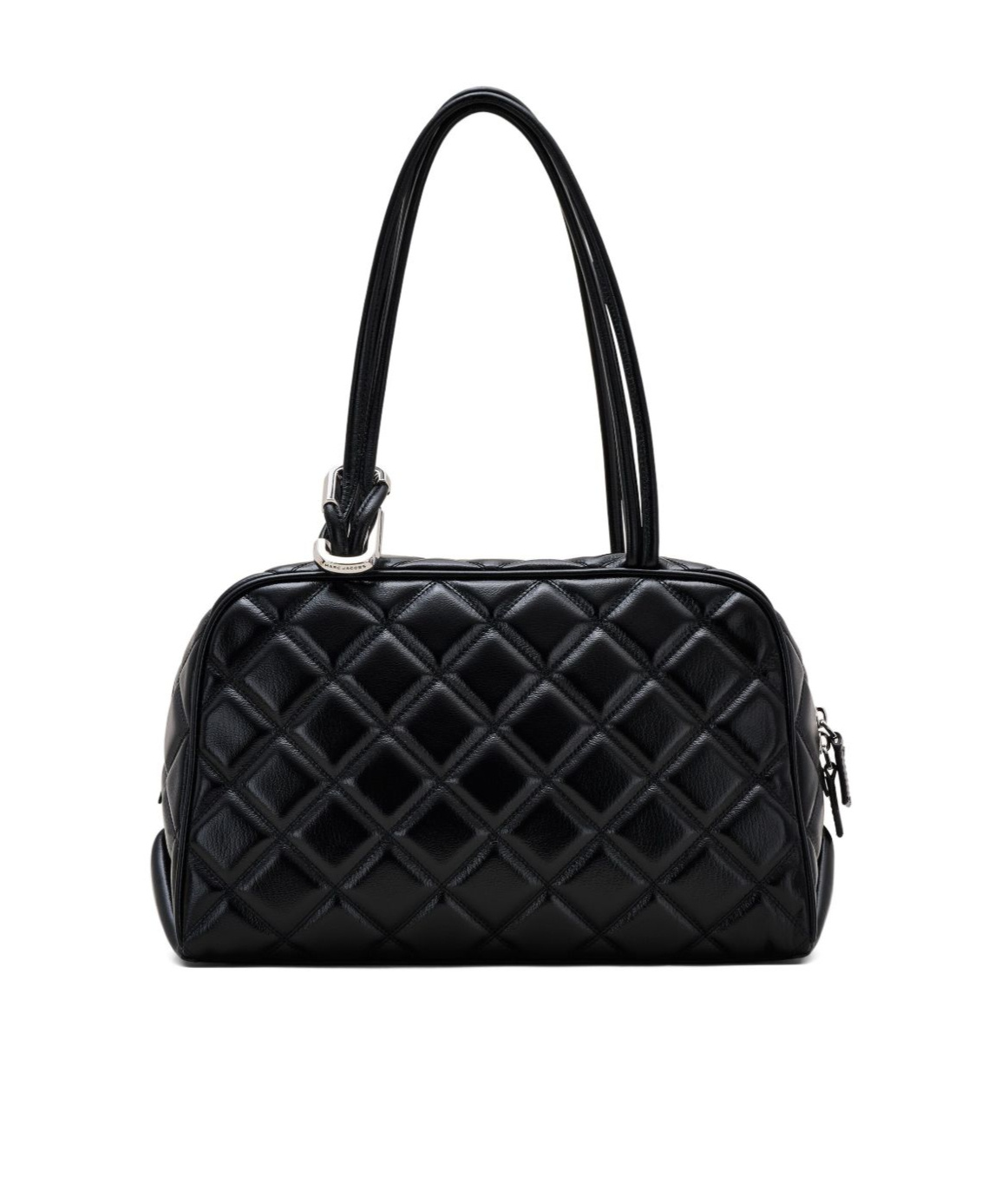 Marc Jacobs The Quilted Leather Dual Satchel Handbag In Black