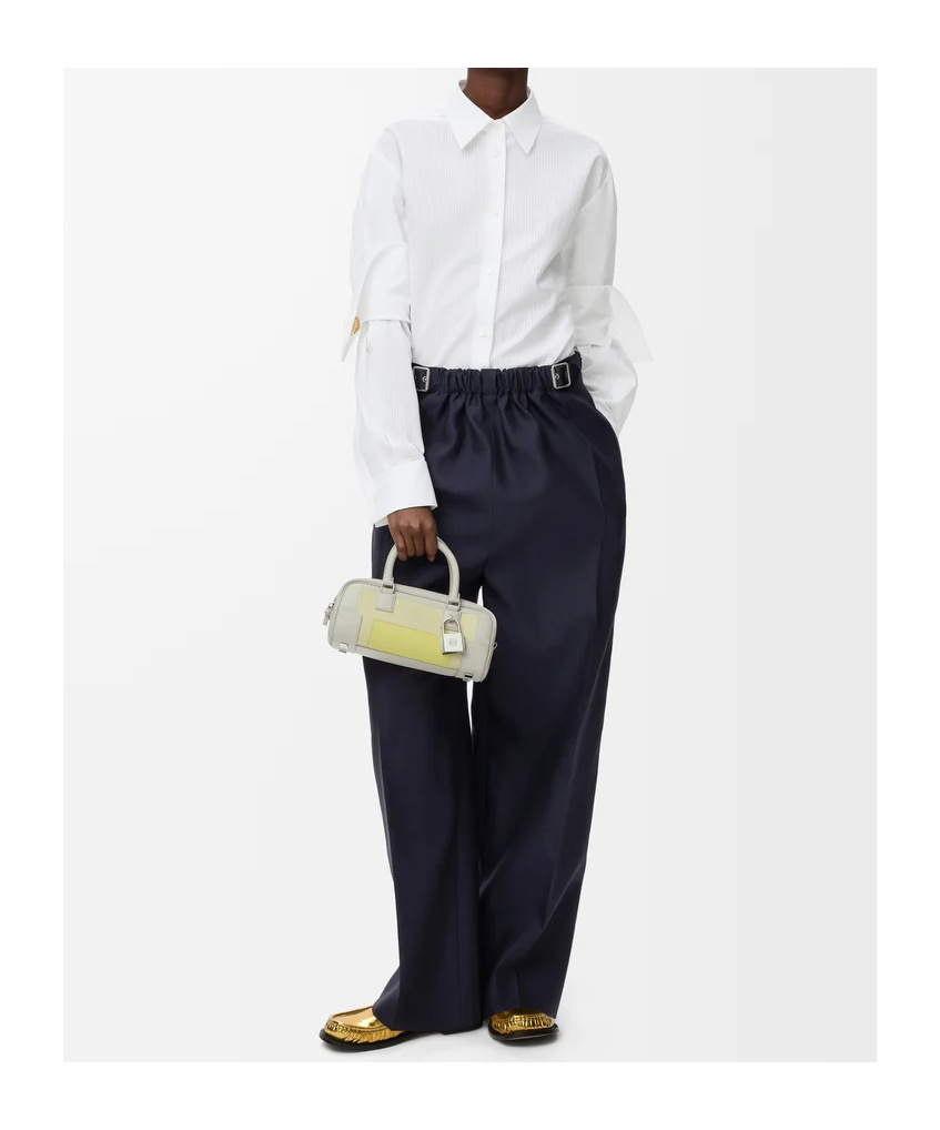 Loewe Womens White Stripe Long-sleeve Cotton Shirt In White