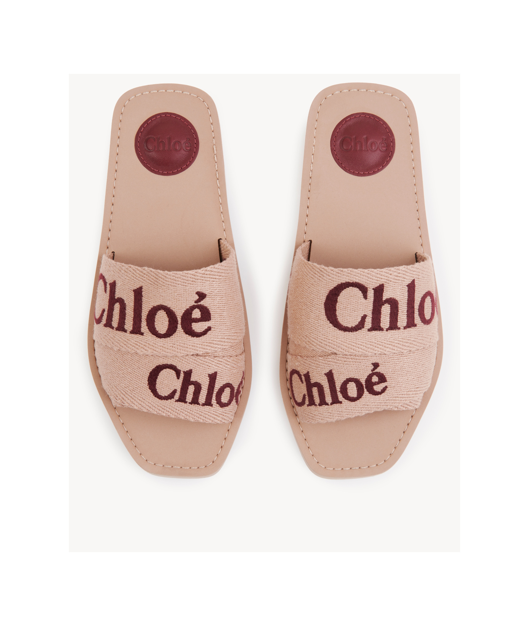 Chloé Women Woody Slides In Neutral