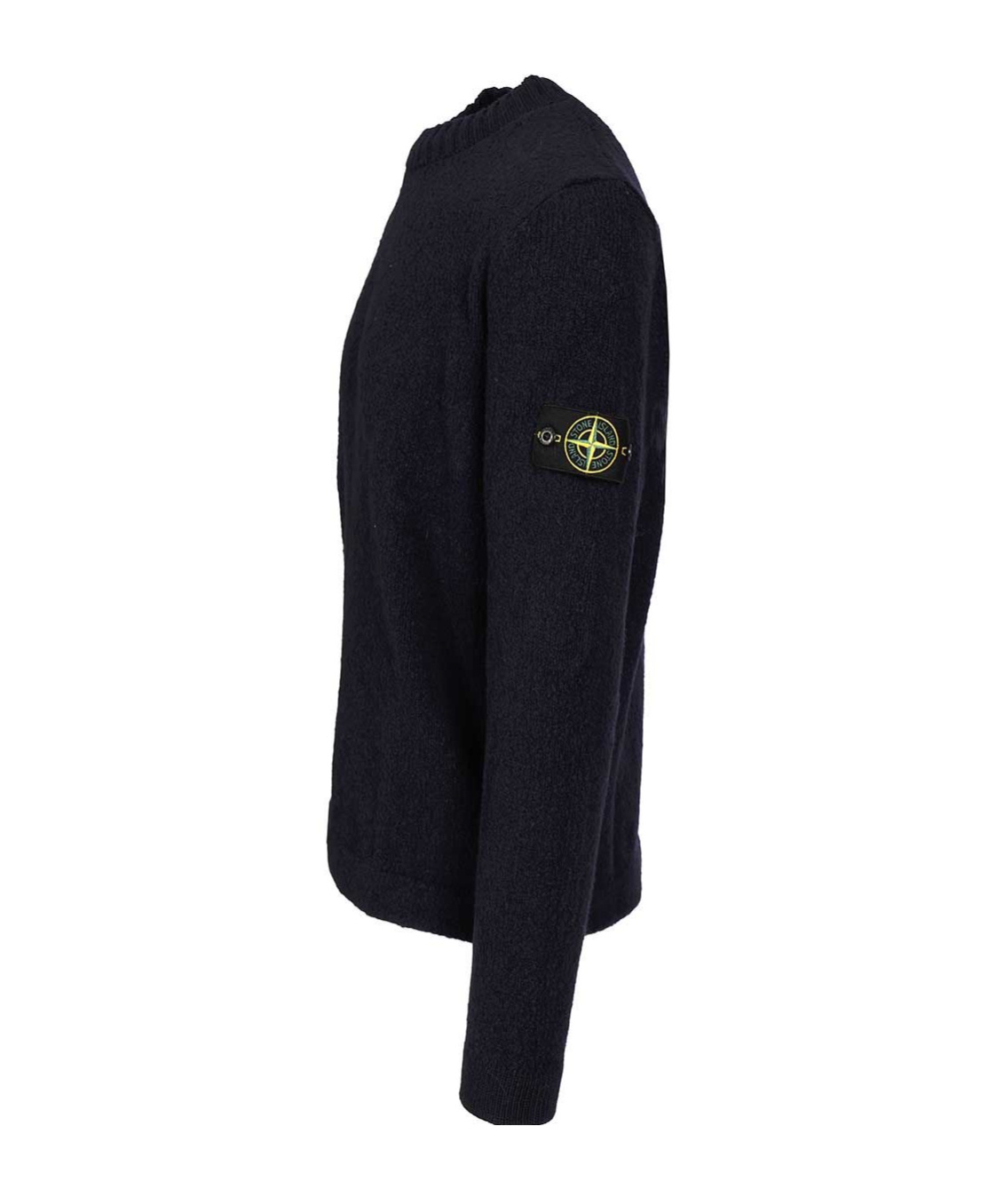 Stone Island Ribbed Wool Turtleneck Sweater Clothing In Black