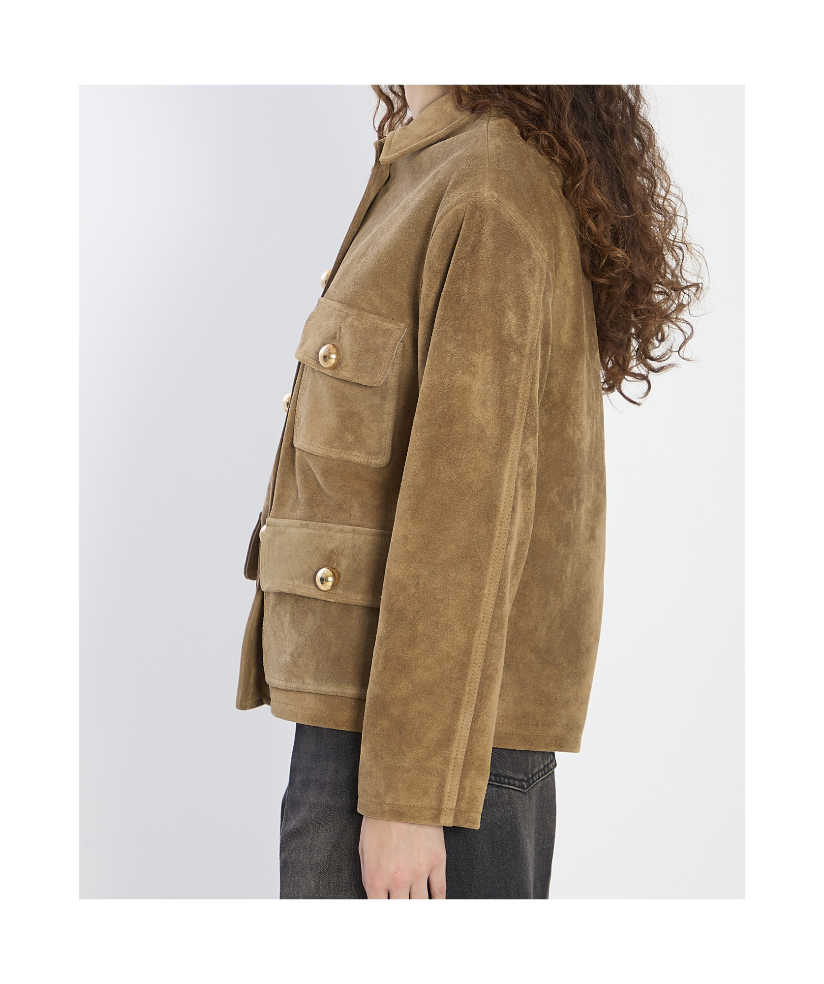 Arma Rosia Suede Jacket In Green