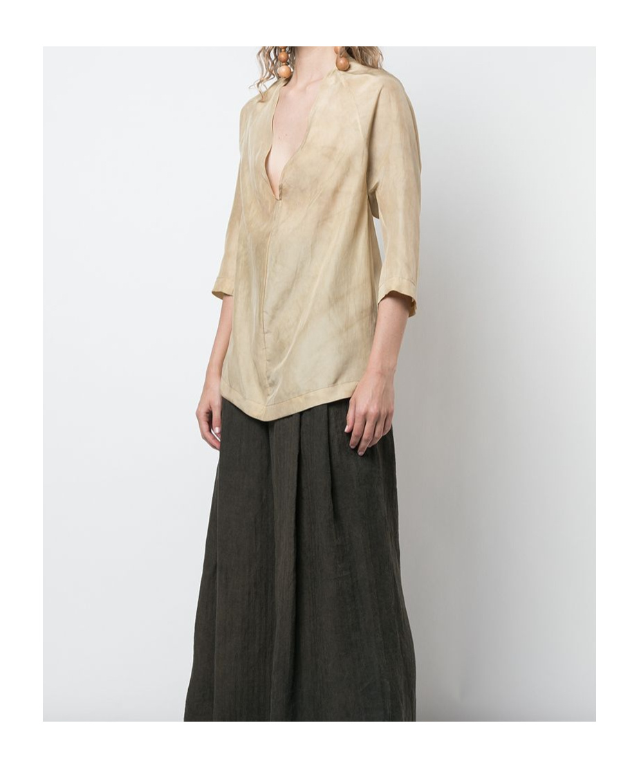 Uma Wang V-neck Blouse In Neutral