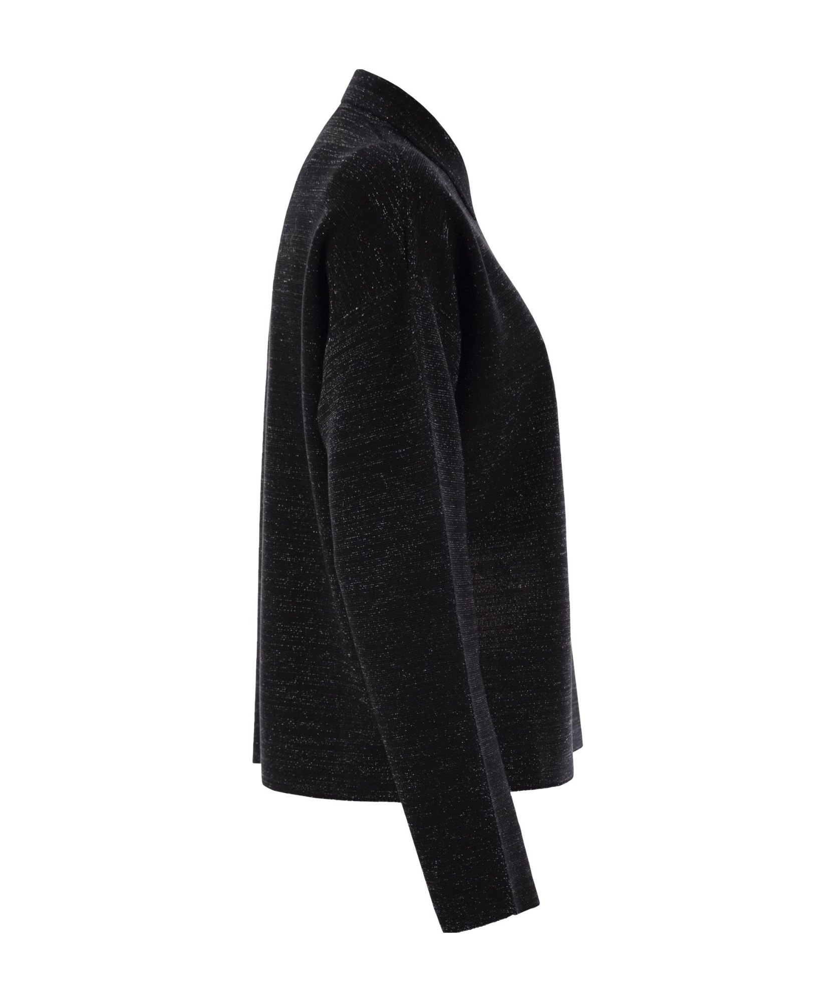 Fabiana Filippi Women's Cotton And Lurex Polo Neck Sweater In Black