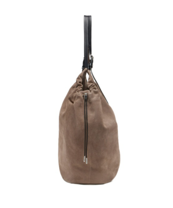 Maison Margiela Suede Slouchy Tote Bag In Neutral