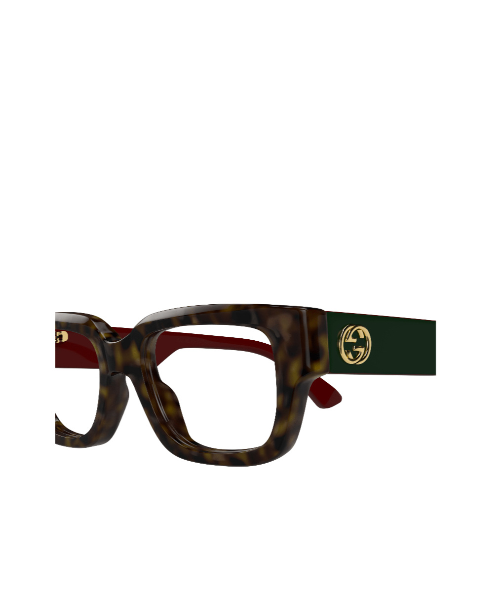 Gucci Gg1666o006 Havana Red Transparen In Black