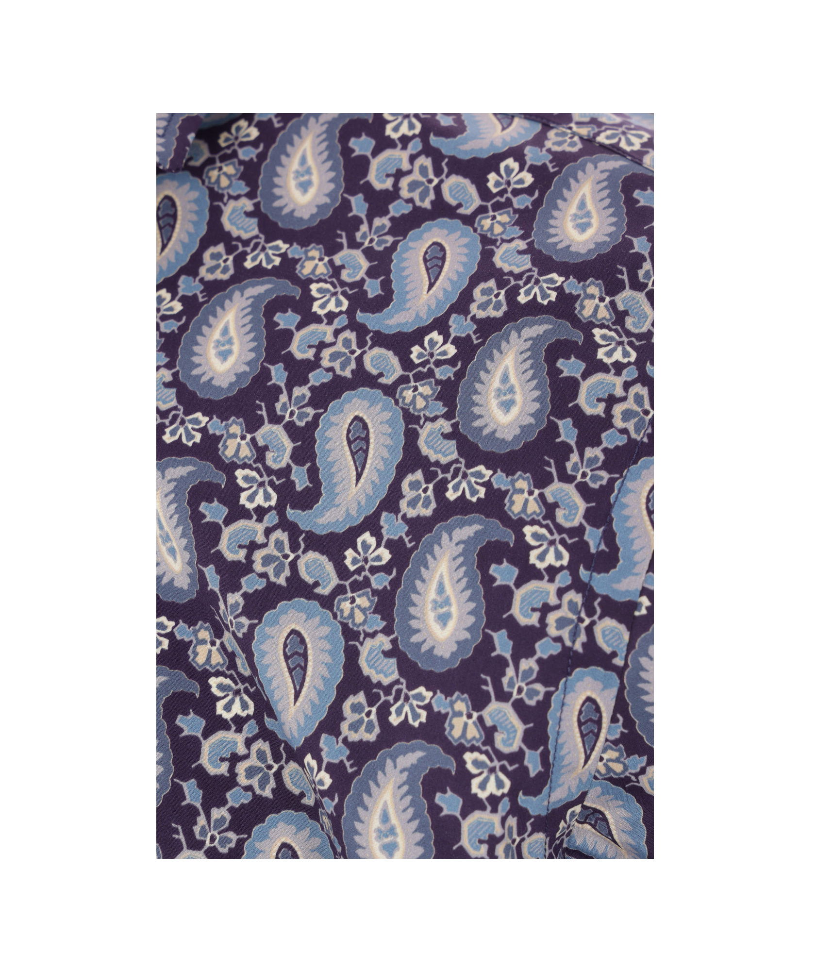 Etro Graphic-printed Curved Hem Shirt In Gray