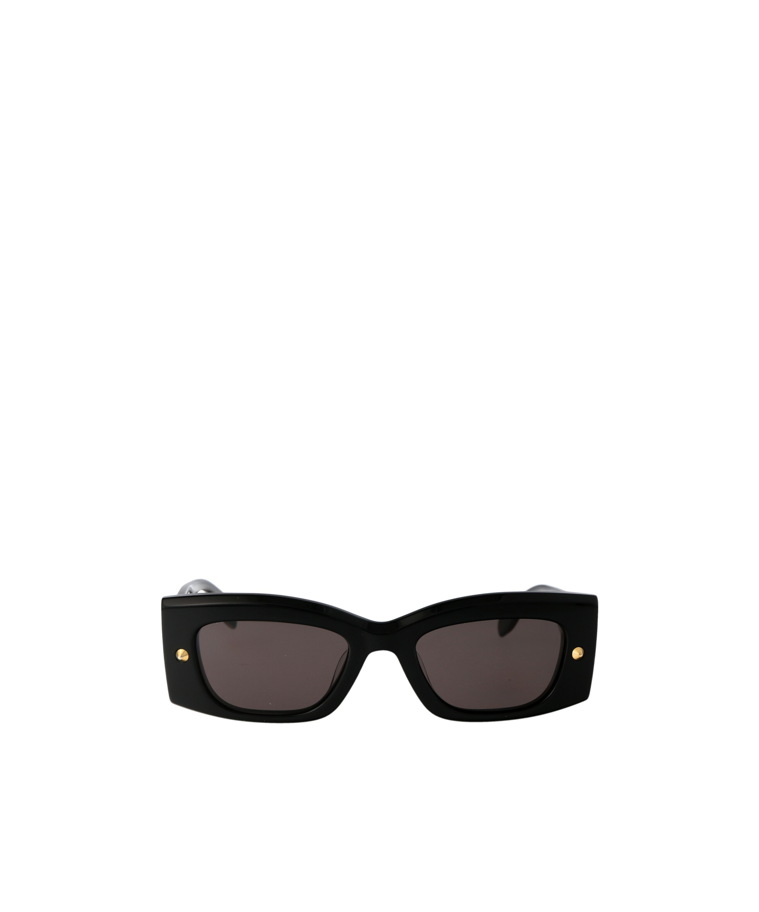 Alexander Mcqueen Spike Stud Rectangle-frame Sunglasses In Black