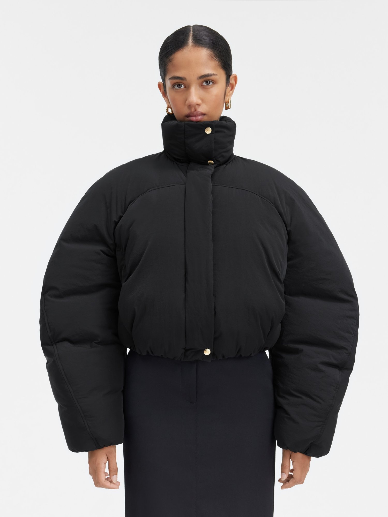 Shop Jacquemus Caraco Puffer Jacket In Black