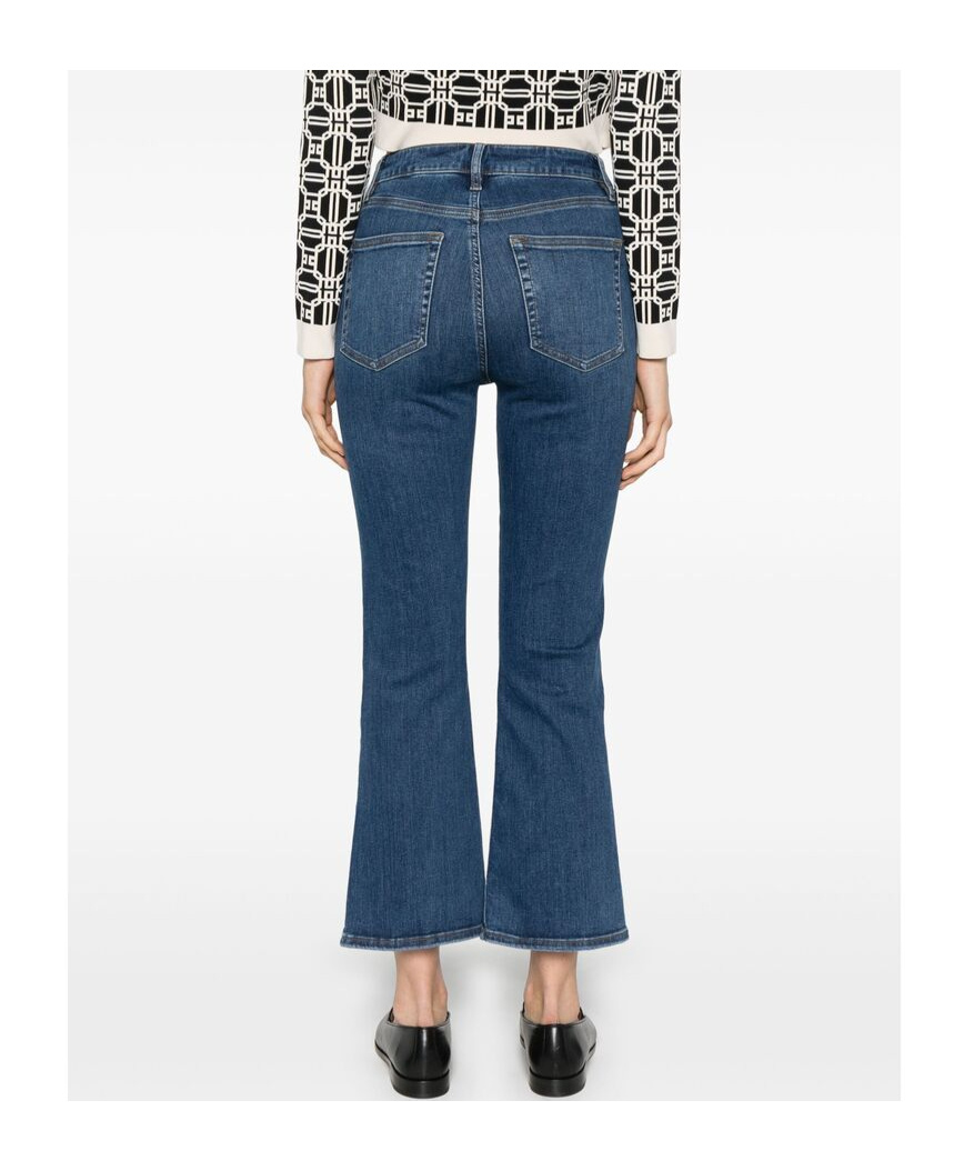 Frame Le Crop Mini Boot Jeans In Blue
