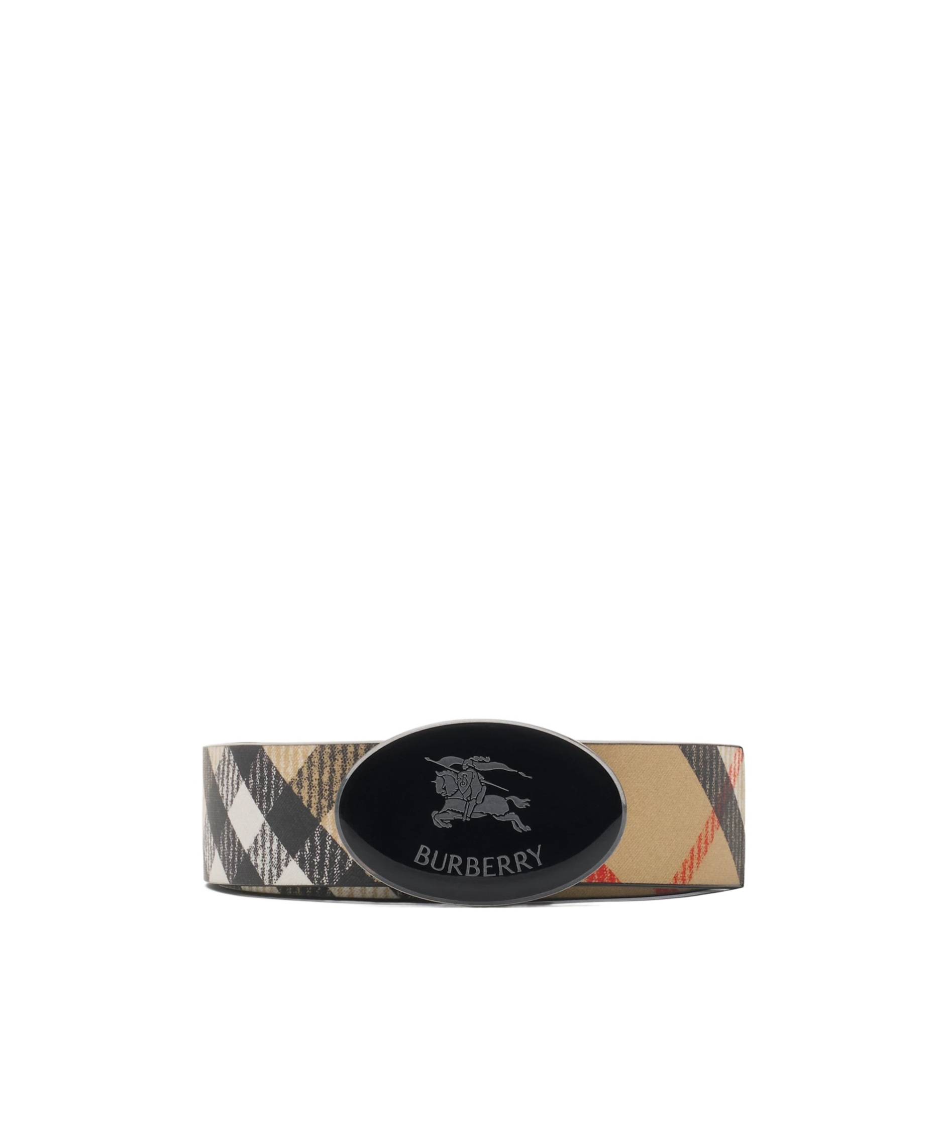 Burberry Reversible Check Oval Knight Stamp Belt