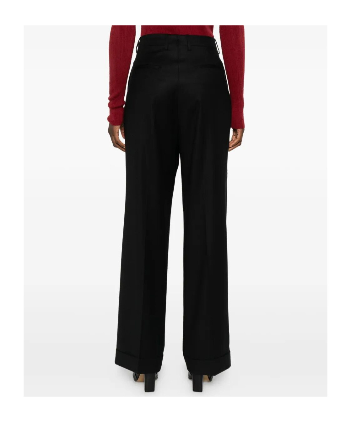 Berwich Pleated-cuffed Trousers In Black
