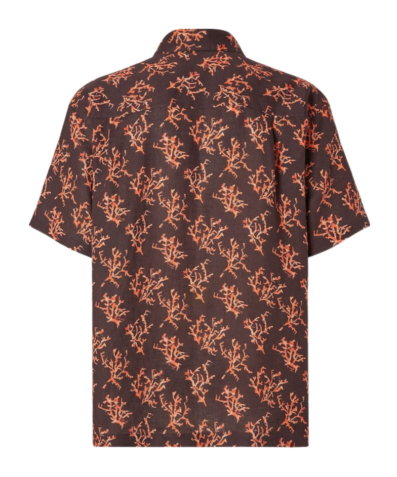 Fendi Brown Linen Shirt In Brown
