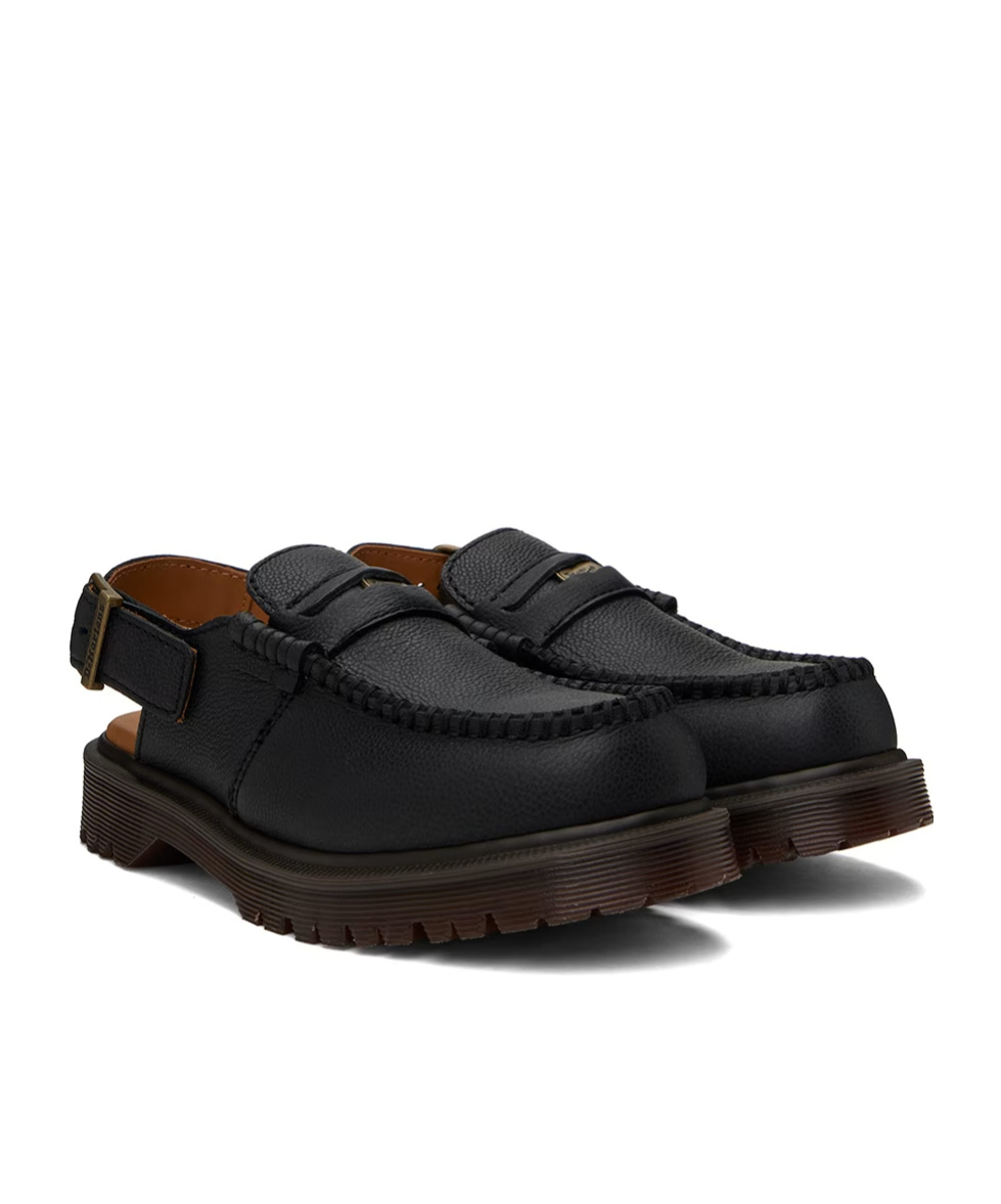 Dr. Martens Half-heeled Flat Sandals In Black