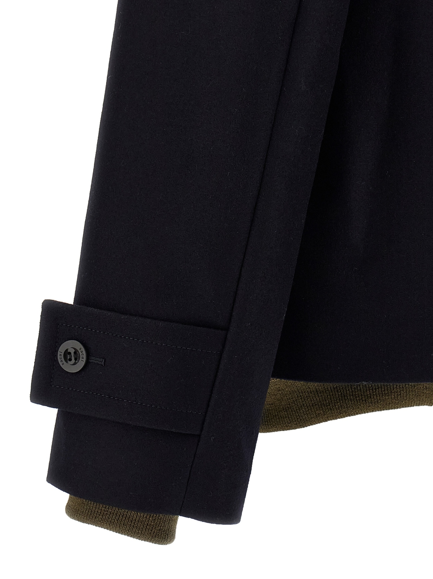 Sacai Hooded Toggle-fastening Coat In Blue