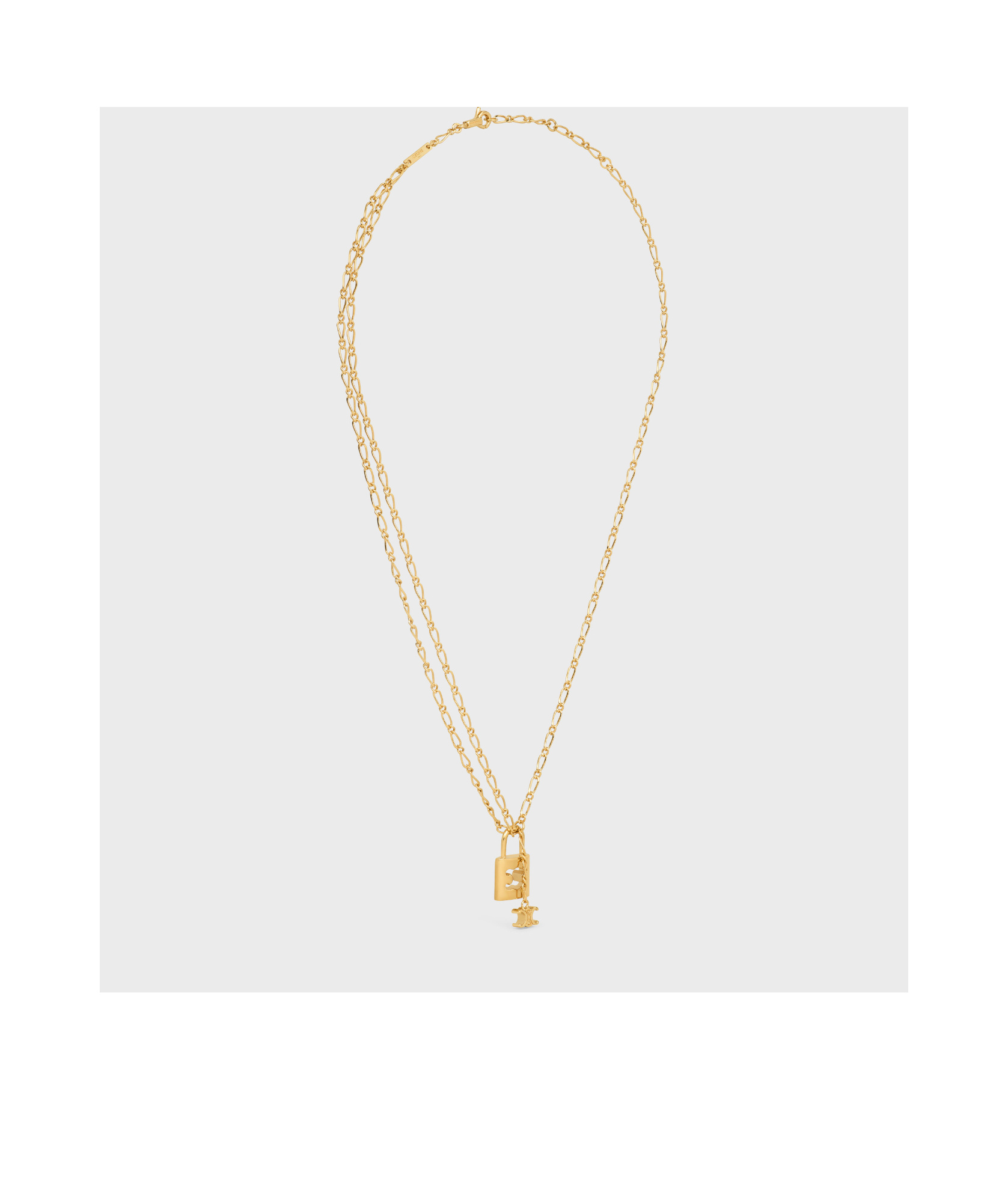 Celine Lock Trimphe Necklace In Yellow