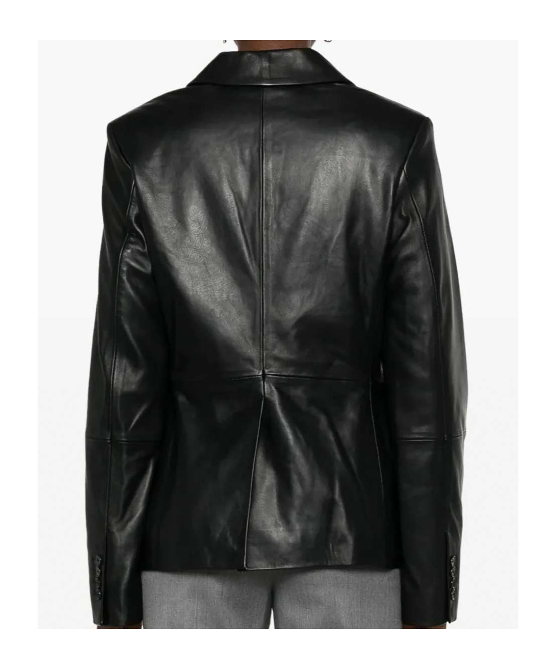 Loulou De Saison Lapel Long-sleeved Suit Jacket In Black