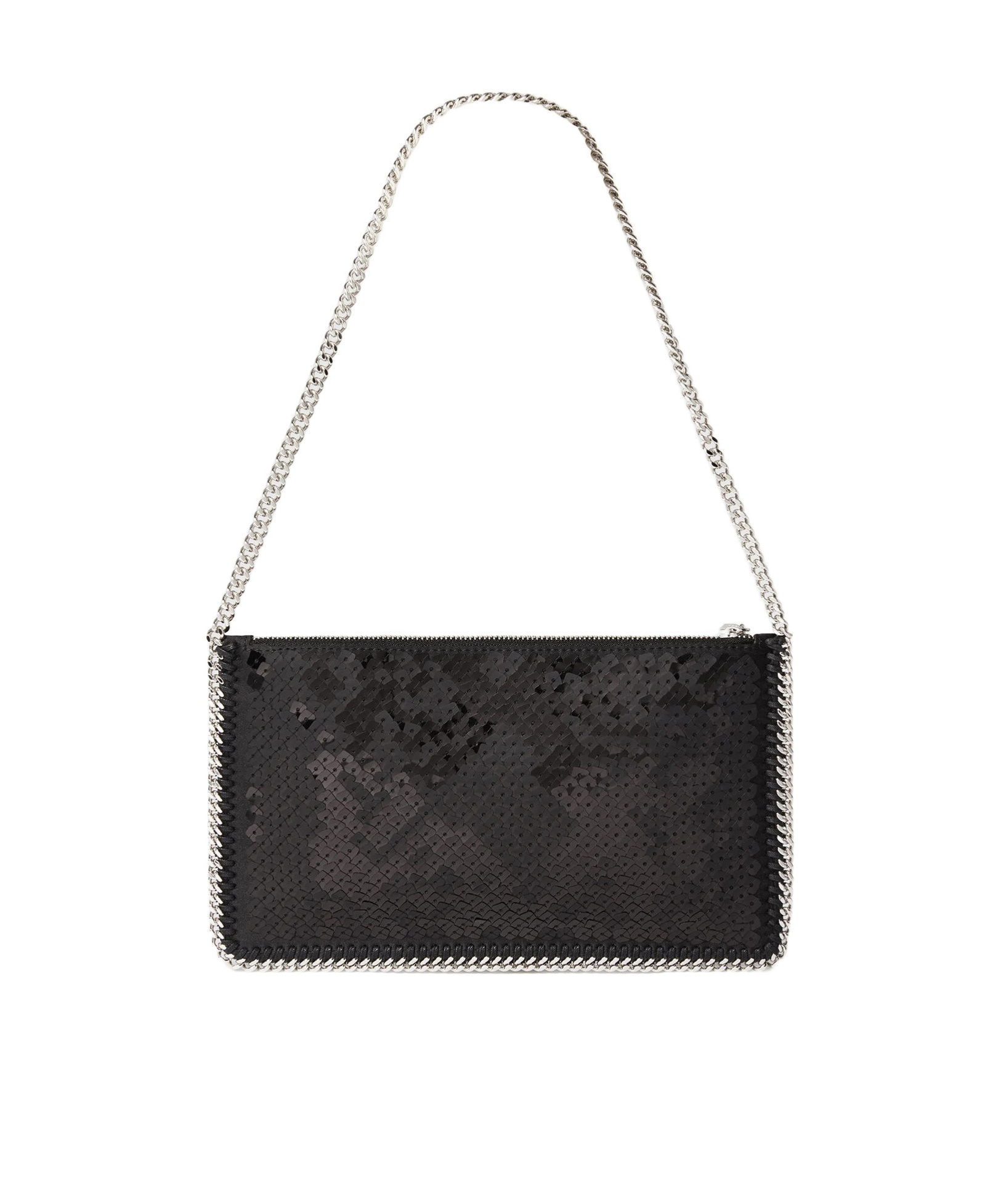 Stella Mccartney Falabella Sequin Pochette Shoulder Bag In Black