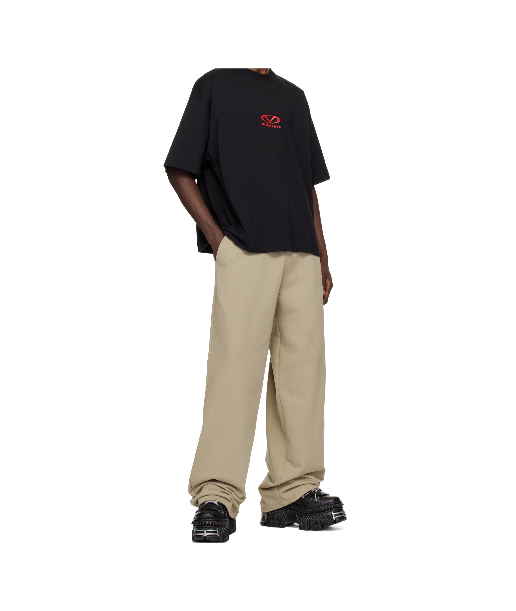 Vetements Cotton-blend Track Pants In Neutral
