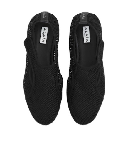 Shop Alaïa Slippers In Fishnet