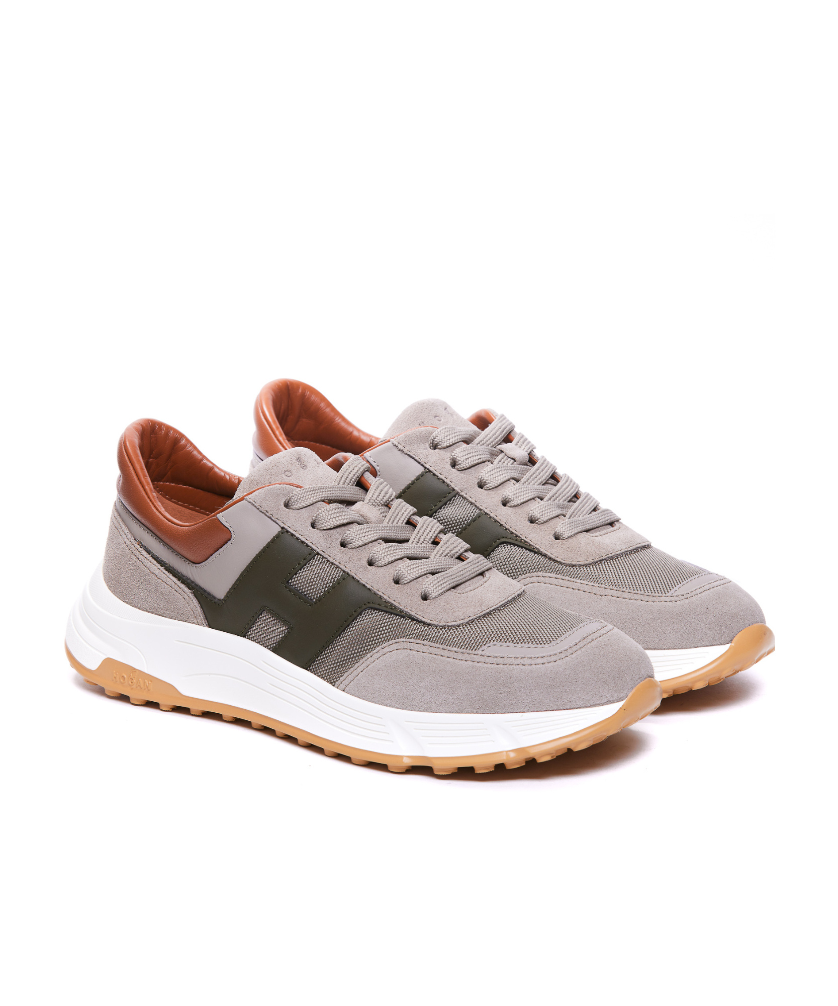 Hogan Lace-up Low-cut Casual Shoes In Multicolor