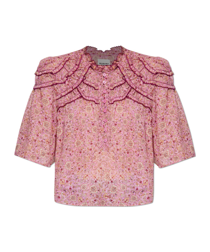 Isabel Marant Étoile Patterned Top In Purple