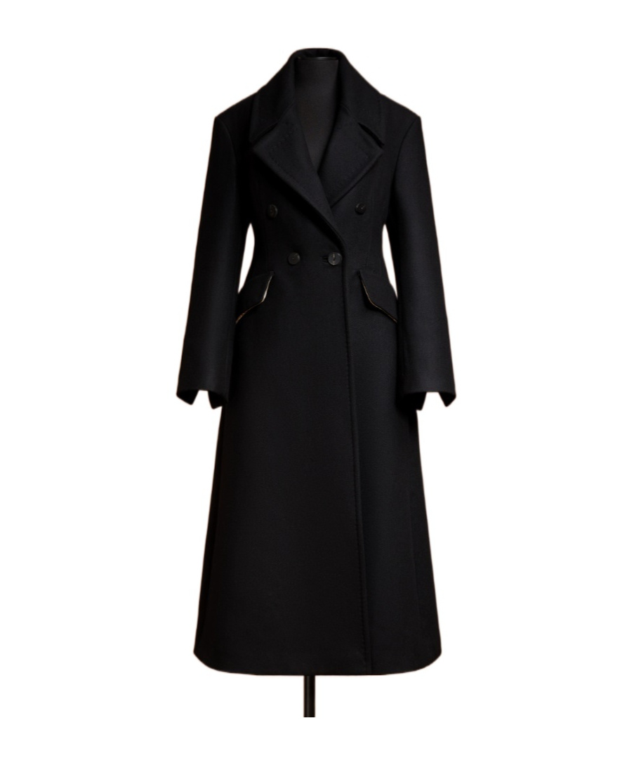 Max Mara Double-breasted Coat In Black