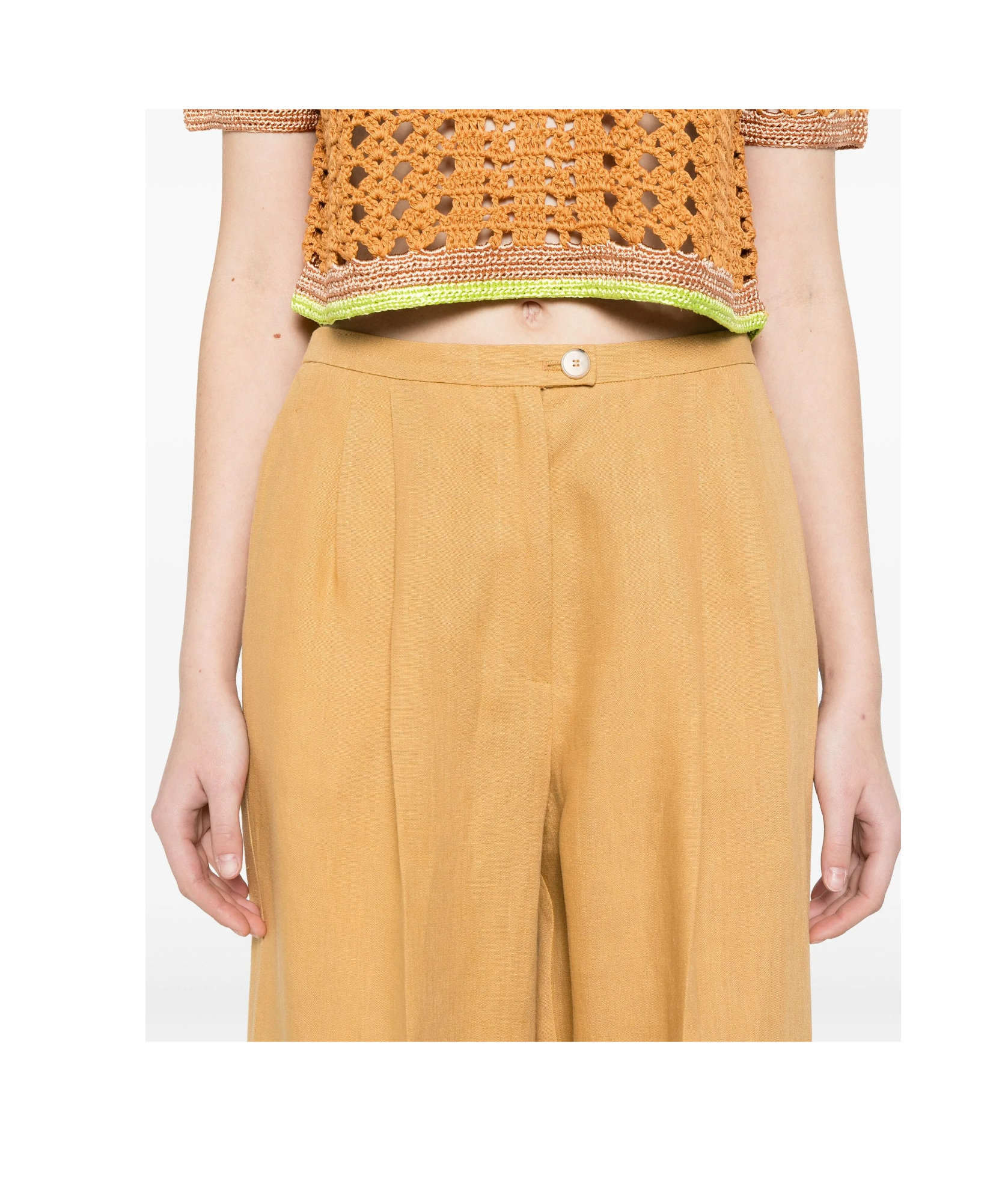 Shop Forte Forte Linen Darted Trousers