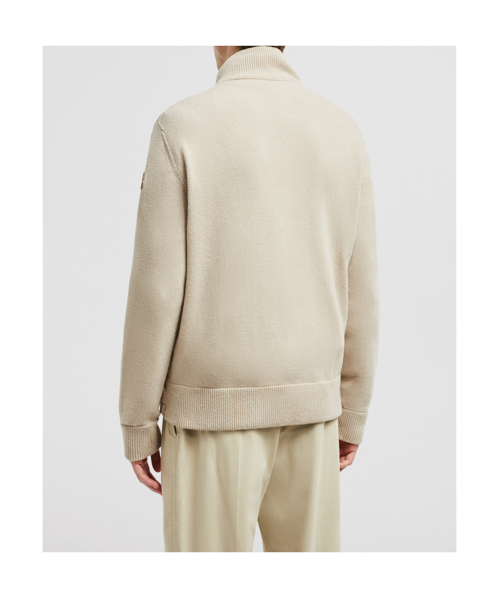 Moncler Padded Wool  Cashmere Zippered Cardigan In White