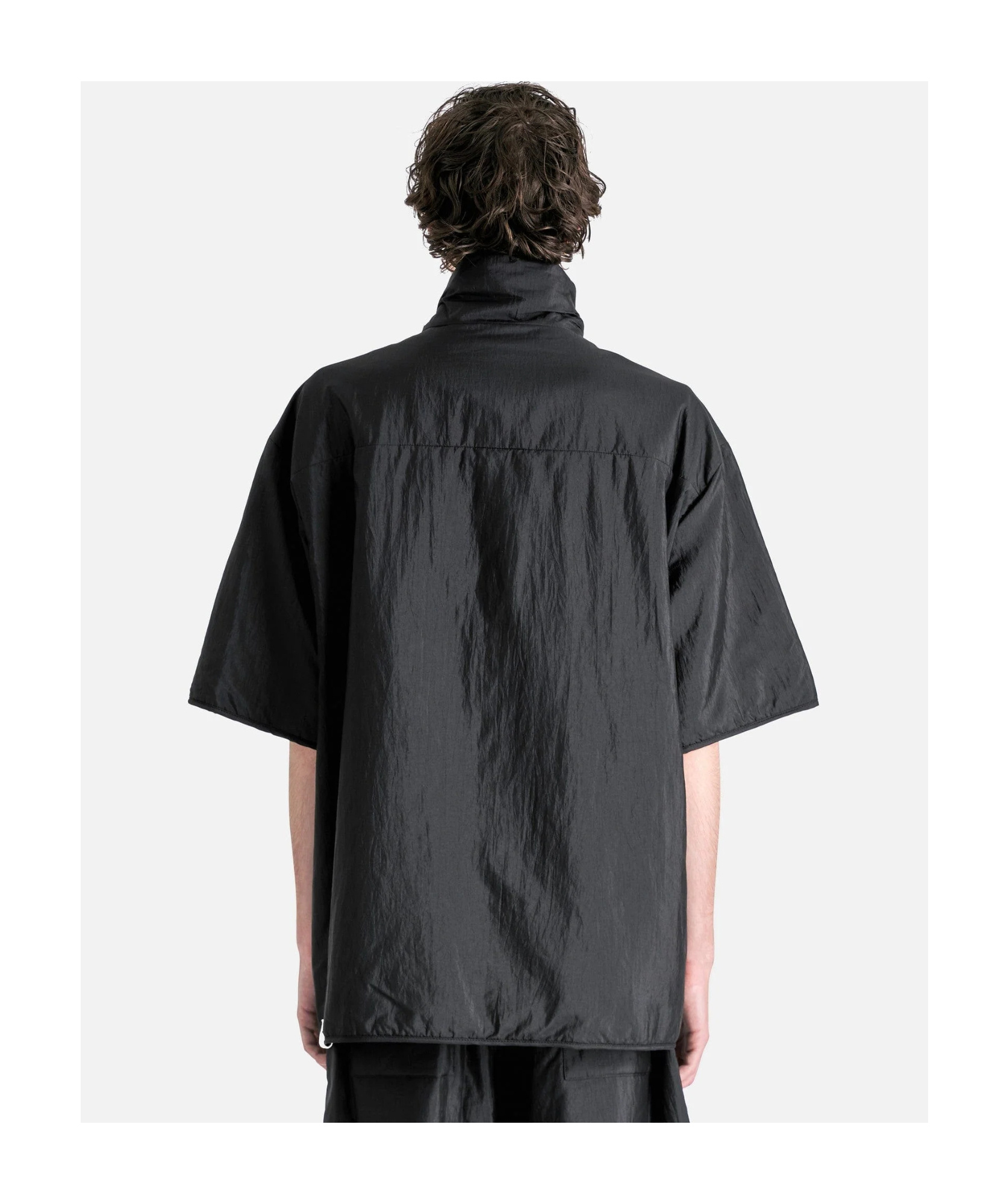 Jil Sander High-neck Padded Shirt In Black
