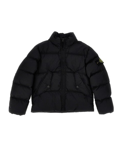 Stone Island Quilted Puffer Jacket In Black