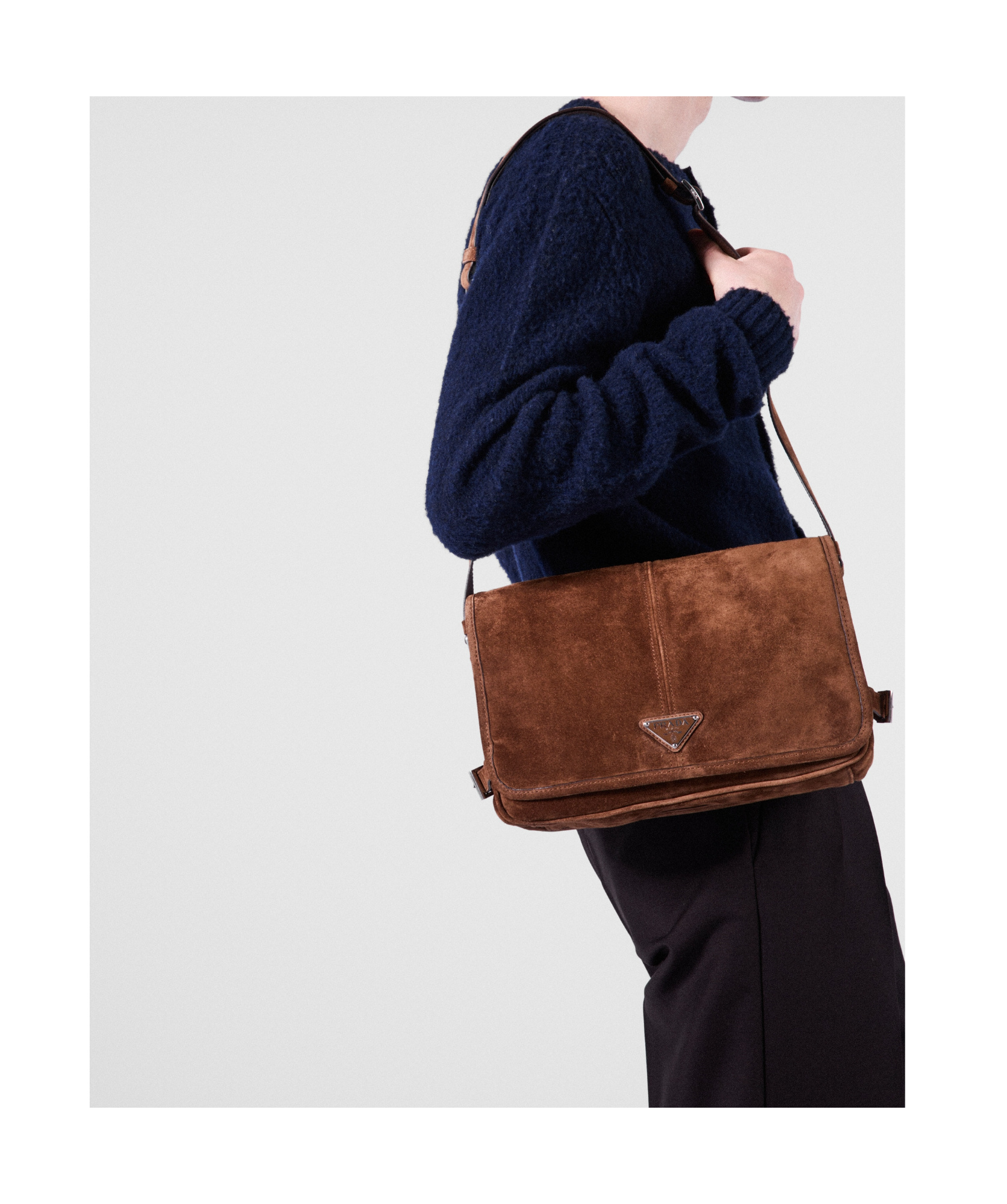 Prada Wool Cardigan In Blue