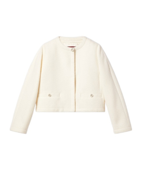 Gucci Wool Bouclé Jacket In White