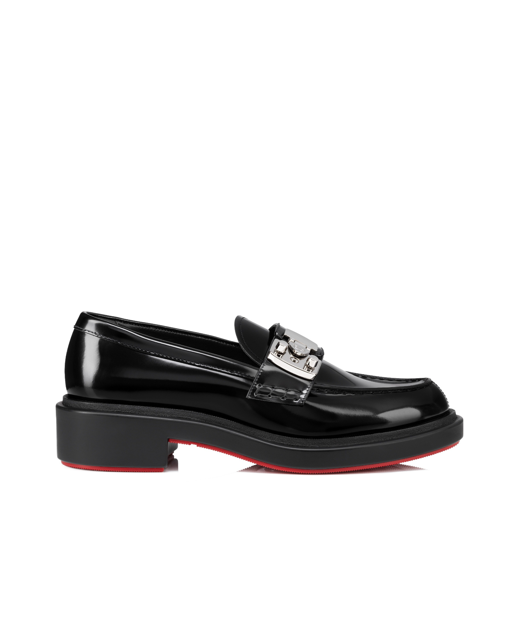 Christian Louboutin Urban Moc Lock Slip-on Loafers In Black