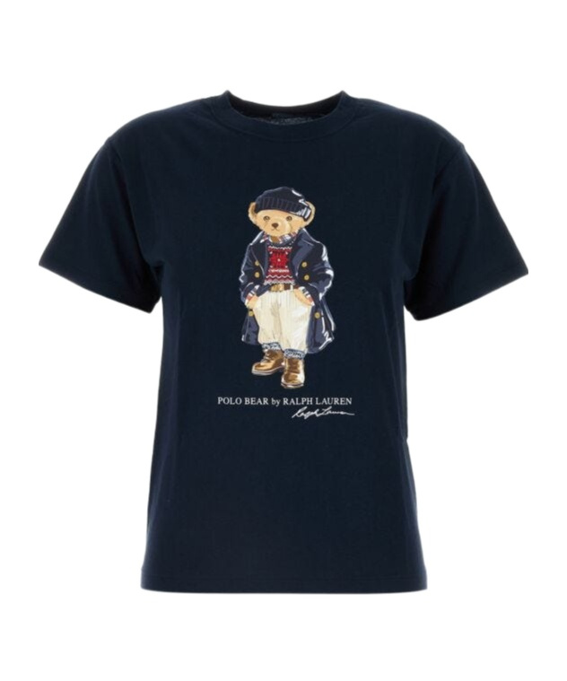 Shop Polo Ralph Lauren Polo Bear-print T-shirt In Black