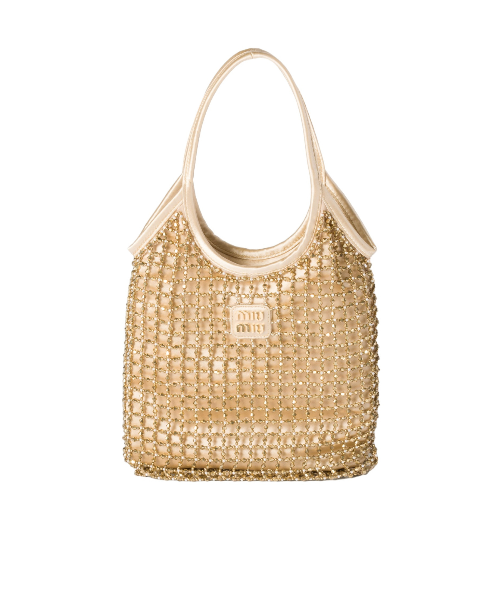 Miu Miu Chain Shoulder Bag In Nude