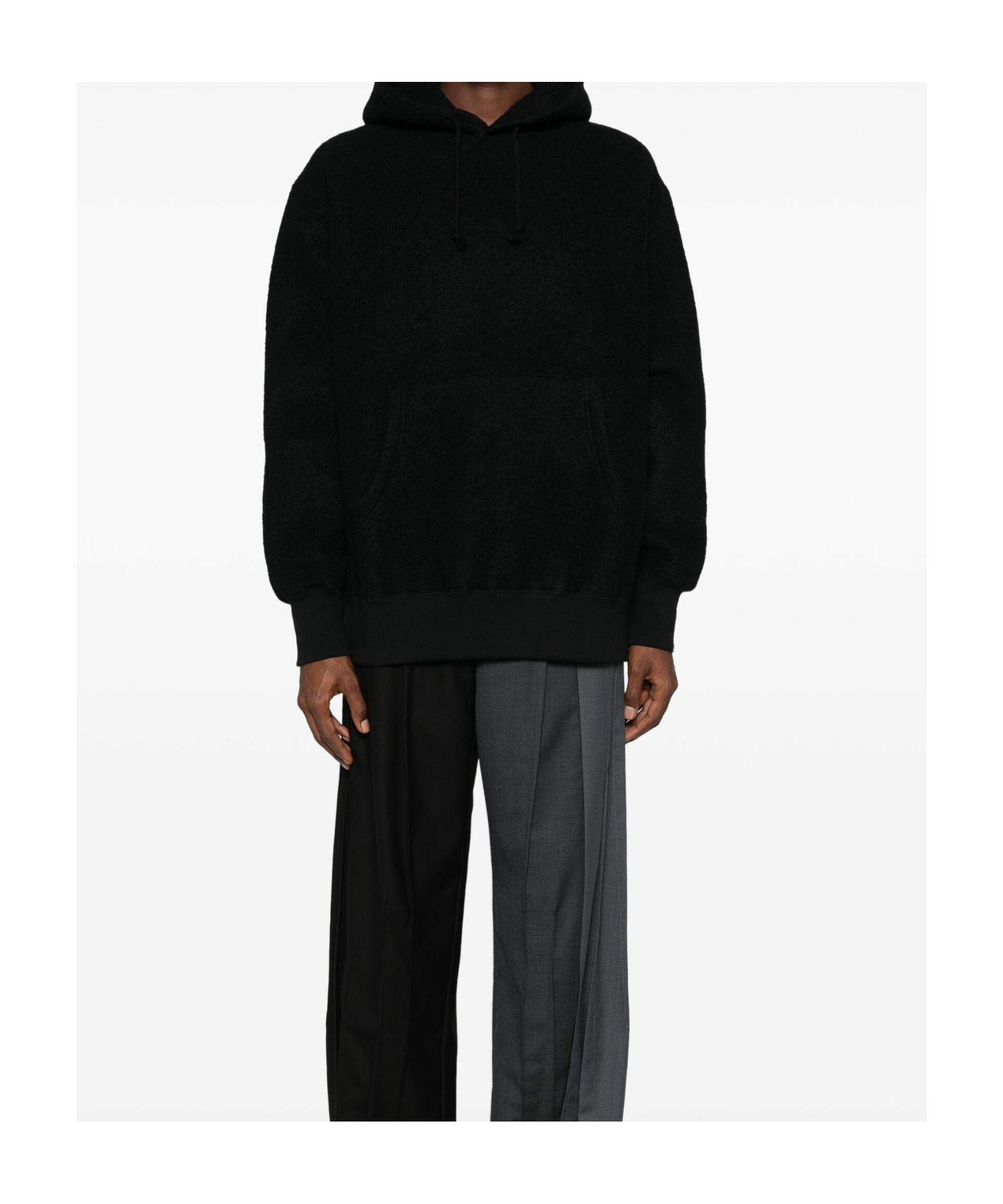 Junya Watanabe Felted Hoodie In Black
